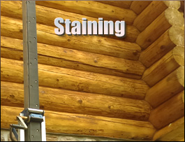  Chester, Ohio Log Home Staining